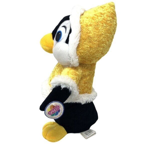 Nanco Penguin Plush Yellow Winter Fur Hat Hoodie Coat 12 In Stuffed Animal 2014 - Picture 4 of 9